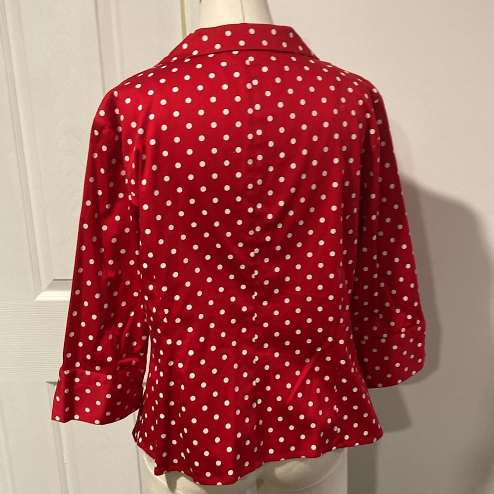 Pendleton Cotton Stretch Blouse Jacket Top M - image 3